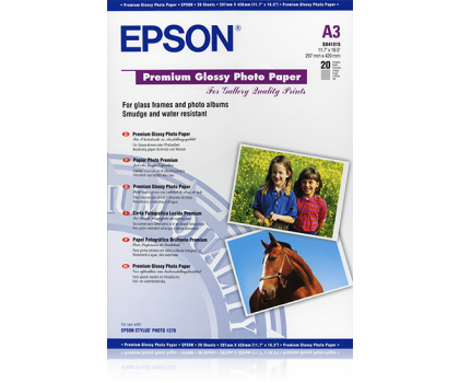 Papier Epson Premium Glossy Photo Paper A3 255g/m² (20 ark.)